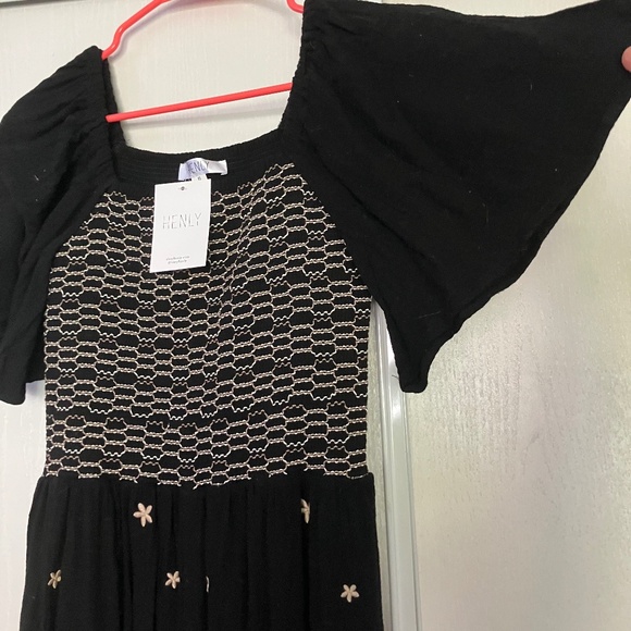 NWT | HENLY Smock Top Flutter Sleeve Jumpsuit - Picture 2 of 5